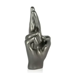 Statues & Sculptures Table Top|Contemporary^Hope Hand 28cm Anthracite Resin Indoor Sculpture