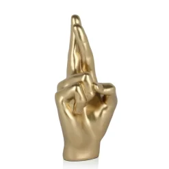 Statues & Sculptures Table Top|Contemporary^Hope Hand 28cm Gold Resin Indoor Sculpture