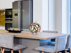 Statues & Sculptures Table Top|Contemporary^Iconic Apple 30cm Multicolour Resin Indoor Sculpture