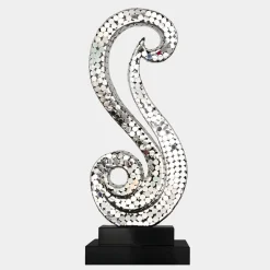 Statues & Sculptures Table Top|Floor Standing^Iconic Symphony 85cm Silver Metal Indoor Sculpture