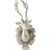 Statues & Sculptures Wall Art|Animals^Imperial Stag 65cm Silver Metal Wall Sculpture