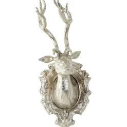 Statues & Sculptures Wall Art|Animals^Imperial Stag 65cm Silver Metal Wall Sculpture