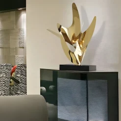 Statues & Sculptures Table Top|Abstract^Infinite Bloom 71cm Gold Metal Indoor Sculpture