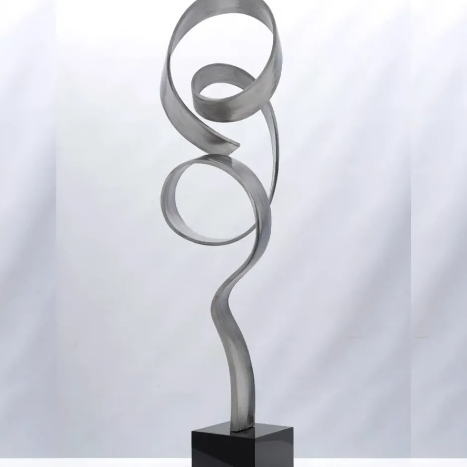 Statues & Sculptures Contemporary^Infinite 130cm Metal Stainless Metal Garden Sculpture