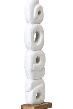 Statues & Sculptures Table Top|Abstract^Infinite Quartet 61cm White Wood Indoor Sculpture