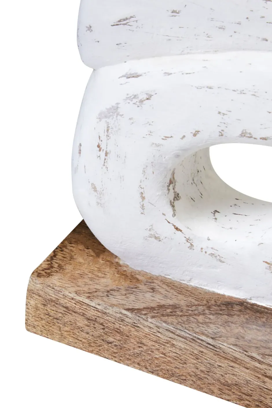 Statues & Sculptures Table Top|Abstract^Infinite Quartet 61cm White Wood Indoor Sculpture