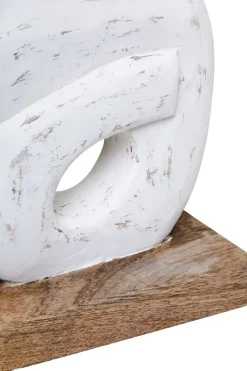 Statues & Sculptures Table Top|Abstract^Infinite Quartet 61cm White Wood Indoor Sculpture