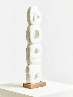 Statues & Sculptures Table Top|Abstract^Infinite Quartet 61cm White Wood Indoor Sculpture