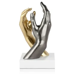 Statues & Sculptures Table Top|Contemporary^Infinite Touch 36cm Gold Resin Indoor Sculpture