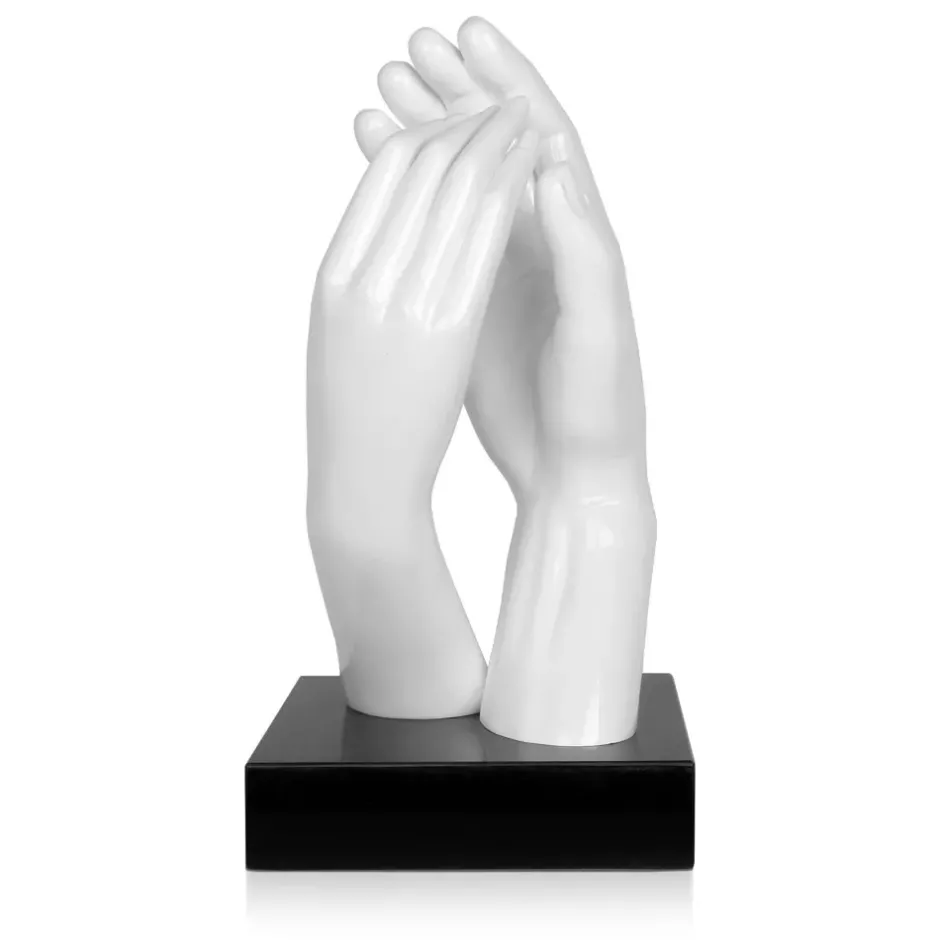 Statues & Sculptures Table Top|Contemporary^Infinite Touch 36cm White Resin Indoor Sculpture