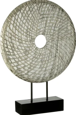 Statues & Sculptures Table Top|Abstract^Infinity Core 50cm Silver Wood Indoor Sculpture