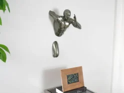 Statues & Sculptures Figurative|Wall Art^Infinity Man 50cm Anthracite Resin Wall Sculpture