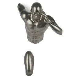 Statues & Sculptures Figurative|Wall Art^Infinity Man 50cm Anthracite Resin Wall Sculpture