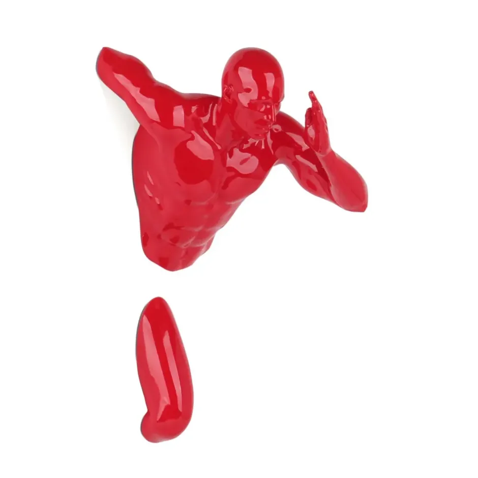 Statues & Sculptures Figurative|Wall Art^Infinity Man 28cm Red Resin Wall Sculpture