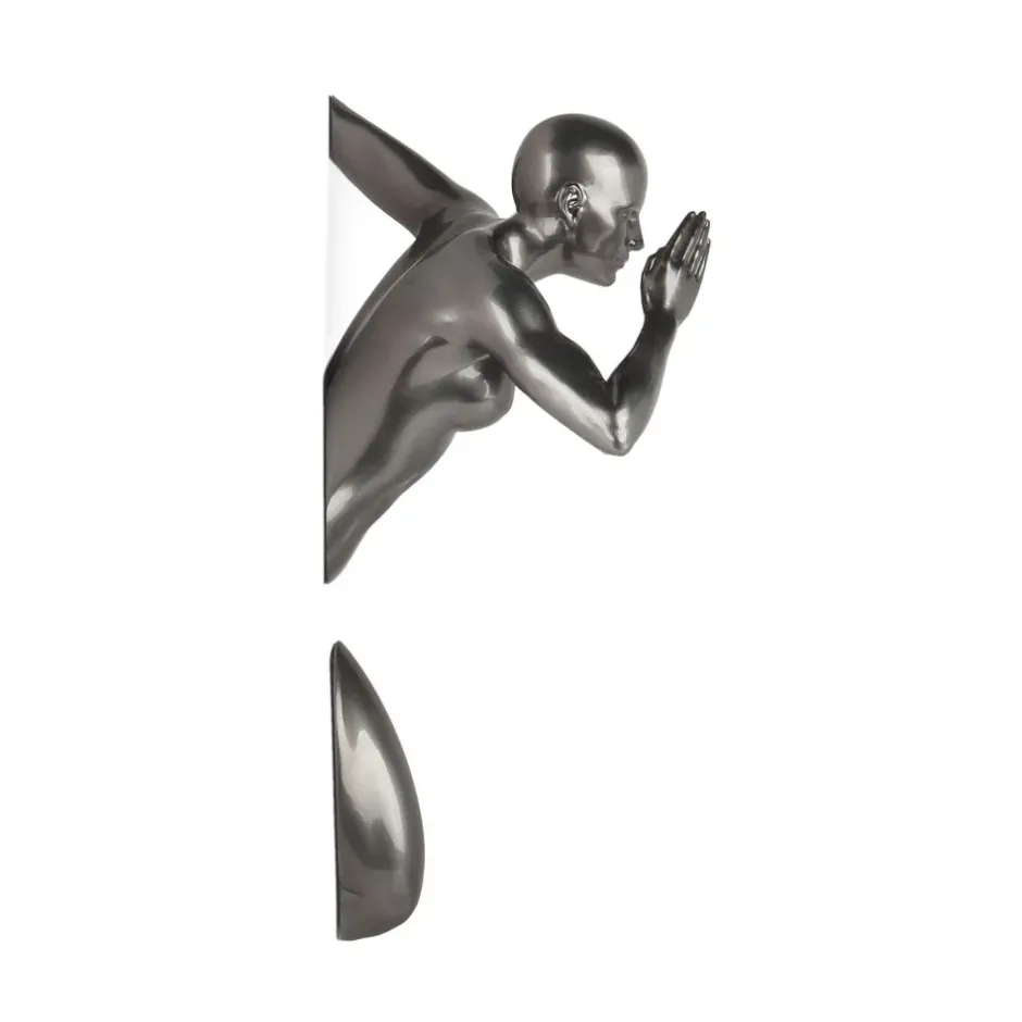 Statues & Sculptures Figurative|Wall Art^Infinity Woman 28cm Anthracite Resin Wall Sculpture