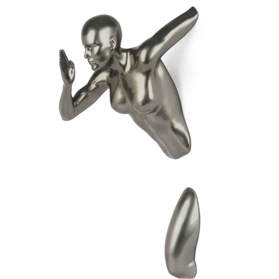 Statues & Sculptures Figurative|Wall Art^Infinity Woman 50cm Anthracite Resin Wall Sculpture