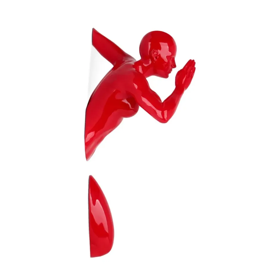 Statues & Sculptures Figurative|Wall Art^Infinity Woman 28cm Red Resin Wall Sculpture