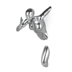 Statues & Sculptures Figurative|Wall Art^Infinity Woman 28cm Silver Resin Wall Sculpture