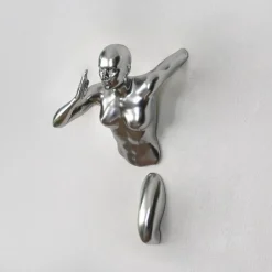 Statues & Sculptures Figurative|Wall Art^Infinity Woman 28cm Silver Resin Wall Sculpture