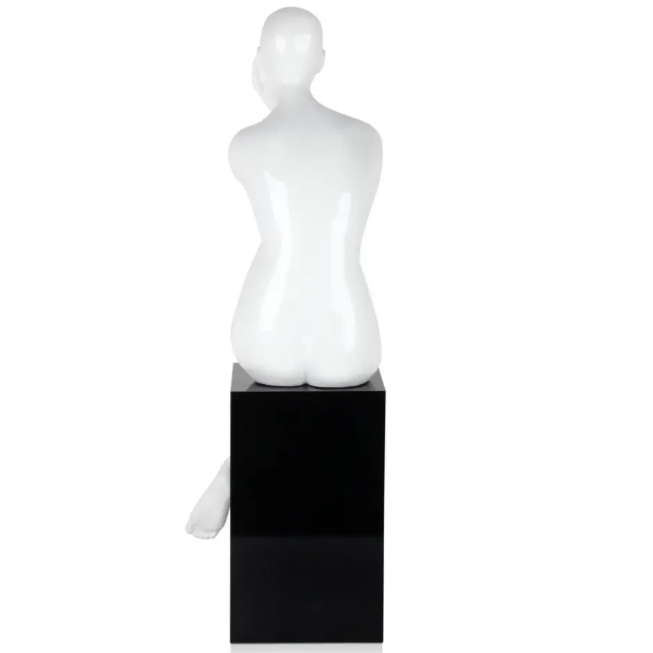 Statues & Sculptures Figurative|Floor Standing^Introspective 74cm White Resin Indoor Sculpture