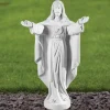 Statues & Sculptures Jesus^Jesus Christ 58cm Marble Resin Garden Statue