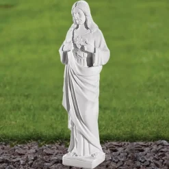 Statues & Sculptures Jesus^Jesus Christ 37cm Marble Resin Garden Statue