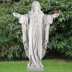 Statues & Sculptures Jesus^Jesus Christ 107cm Marble Resin Garden Statue