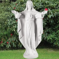 Statues & Sculptures Jesus^Jesus Christ 100cm Marble Resin Garden Statue