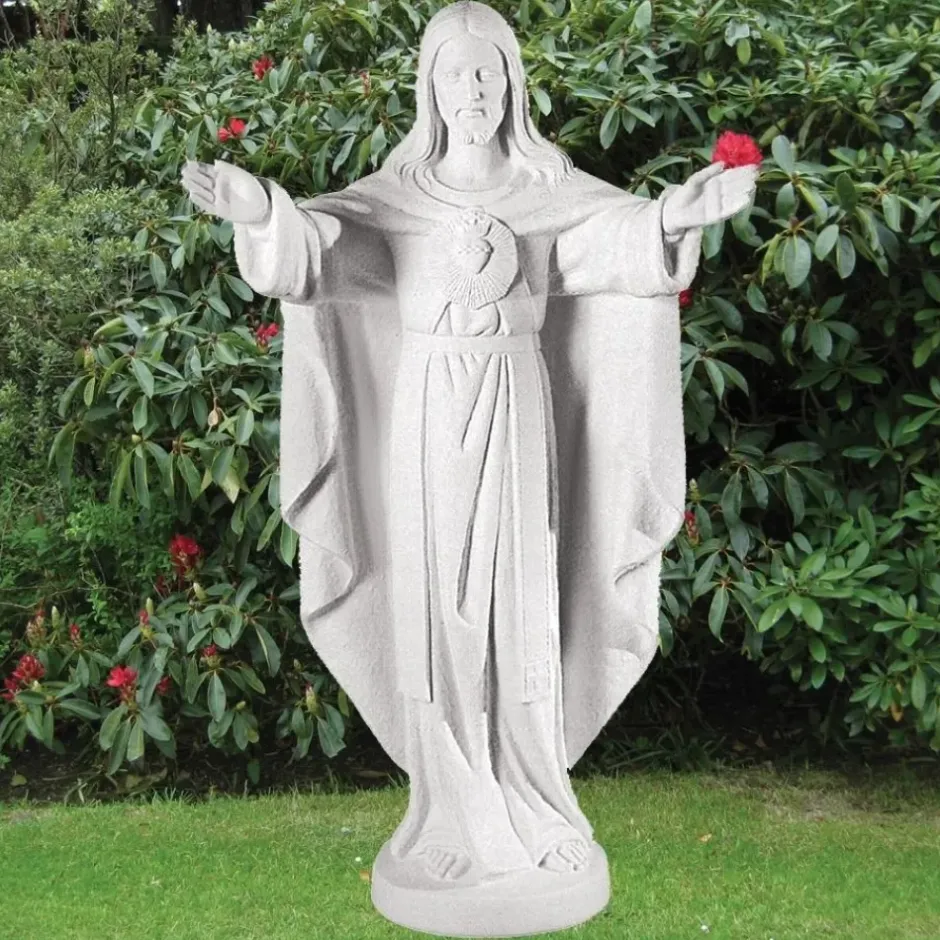 Statues & Sculptures Jesus^Jesus Christ 100cm Marble Resin Garden Statue