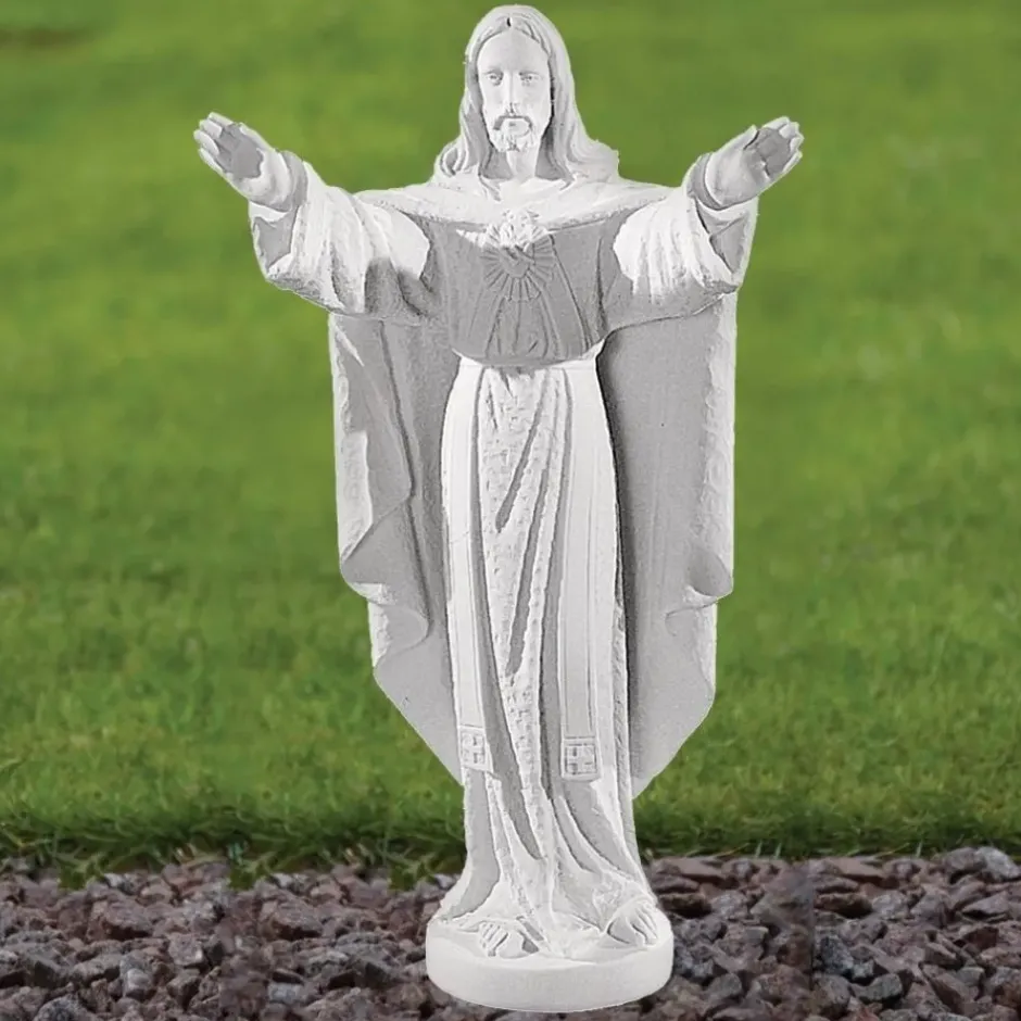 Statues & Sculptures Jesus^Jesus Christ 43cm Marble Resin Garden Statue