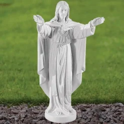 Statues & Sculptures Jesus^Jesus Christ 79cm Marble Resin Garden Statue