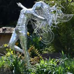 Statues & Sculptures Fairies^Kaida Fairy 90cm Metal Wire Garden Sculpture