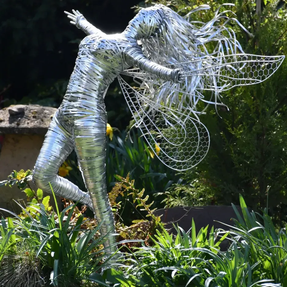 Statues & Sculptures Fairies^Kaida Fairy Metal Wire Garden Sculpture