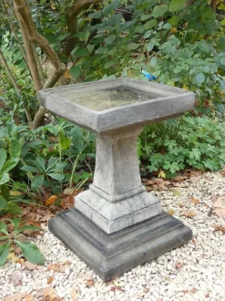 Statues & Sculptures Bird Baths^Keymer Modern Stone Garden Birdbath
