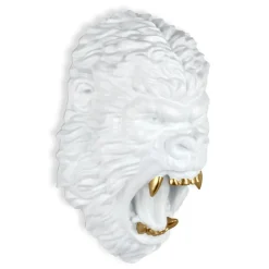Statues & Sculptures Wall Art|Animals^King Gorilla 43cm White Resin Wall Sculpture