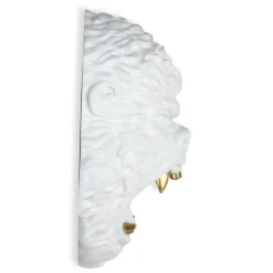 Statues & Sculptures Wall Art|Animals^King Gorilla 43cm White Resin Wall Sculpture