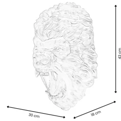 Statues & Sculptures Wall Art|Animals^King Gorilla 43cm White Resin Wall Sculpture