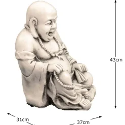 Statues & Sculptures Buddha^Laughing Buddha Antique Stone Garden Statue