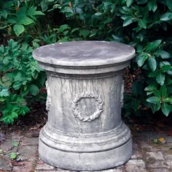 Statues & Sculptures Plinths & Pedestals^Laurel Round Column Stone Garden Pedestal