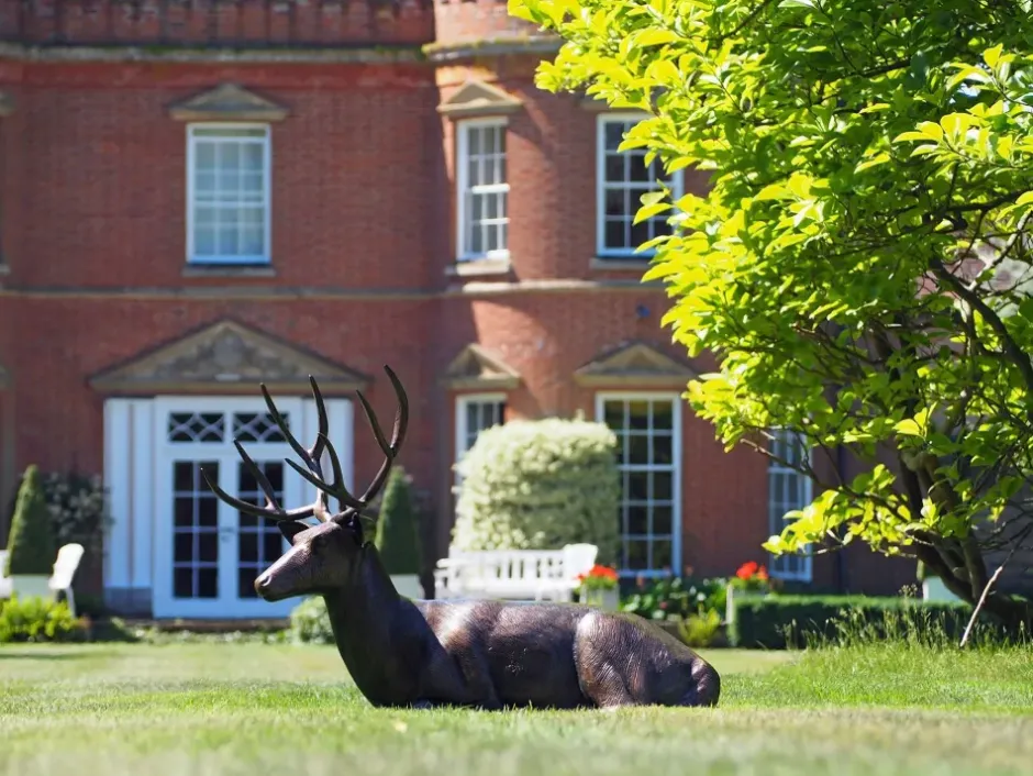 Statues & Sculptures Stags & Deers^Laying Deer Stag Bronze Metal Garden Statue