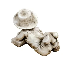 Statues & Sculptures Children^Laying Reading Boy 36cm Stone Resin Garden Statue