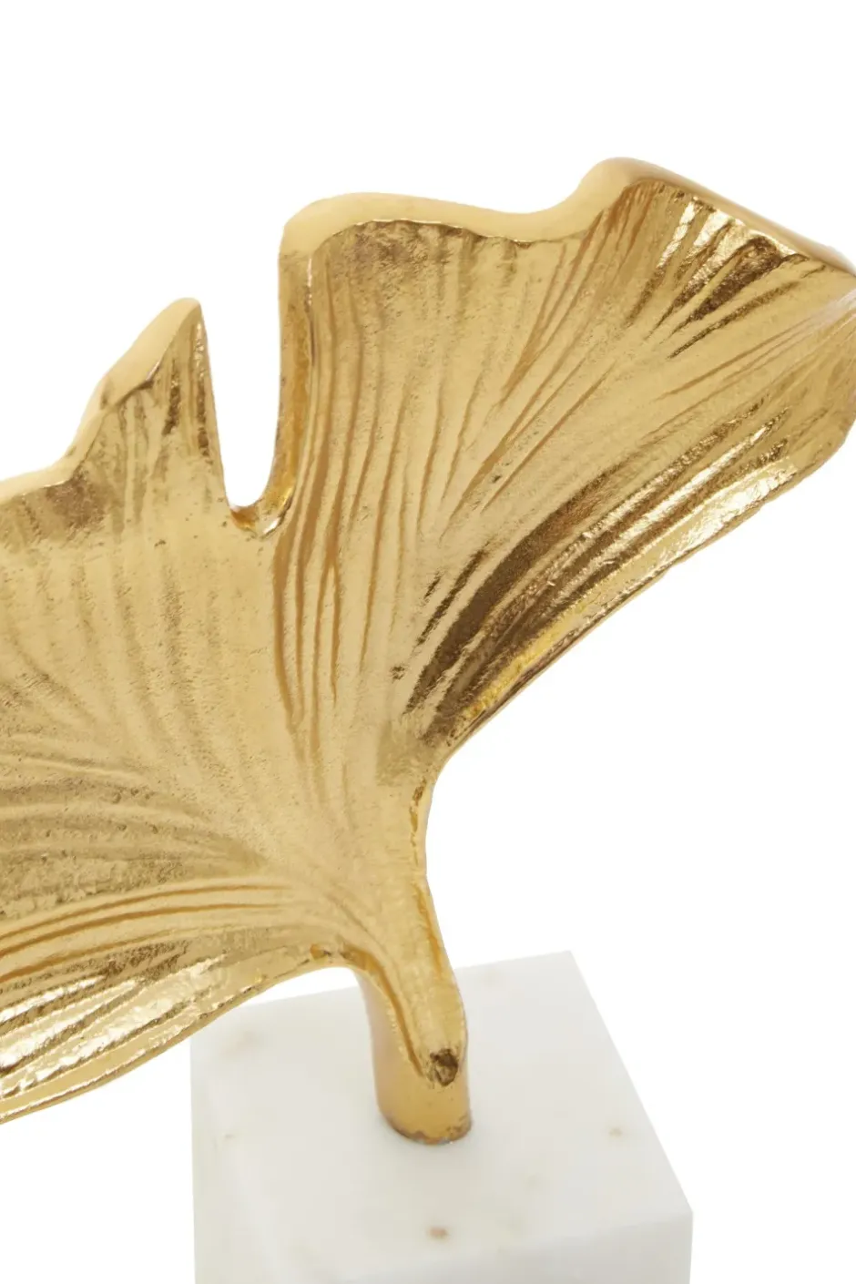 Statues & Sculptures Table Top|Contemporary^Leaf of Light 30cm Gold Metal Indoor Sculpture