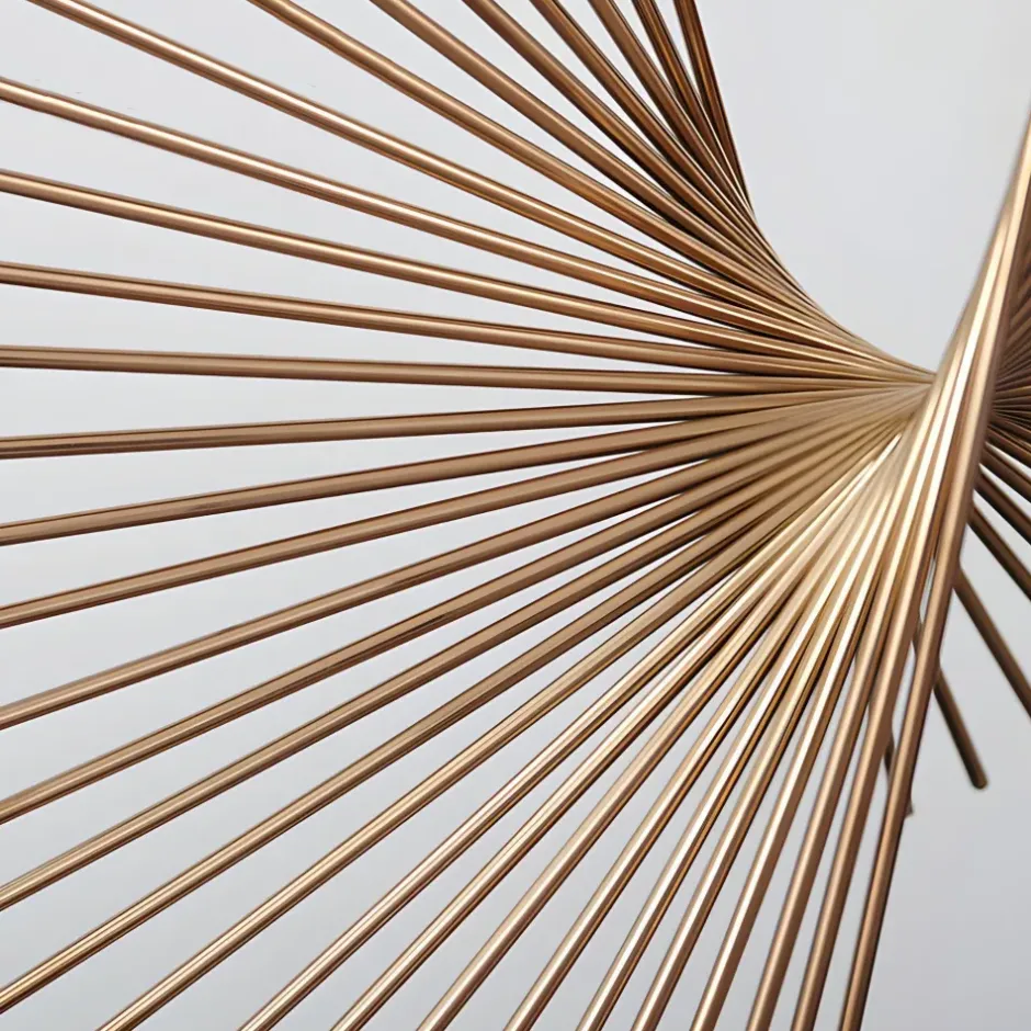 Statues & Sculptures Table Top|Abstract^Linear Motion 64cm Gold Metal Indoor Sculpture