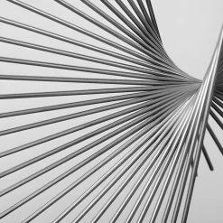Statues & Sculptures Table Top|Abstract^Linear Motion 64cm Silver Metal Indoor Sculpture