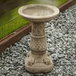 Statues & Sculptures Bird Baths^Lions Foot Design Stone Garden Birdbath