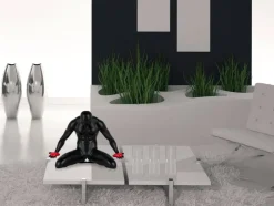 Statues & Sculptures Figurative|Table Top^Lost Affection 32cm Black Resin Indoor Sculpture