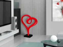 Statues & Sculptures Floor Standing|Abstract^Love Flux 73cm Red Resin Indoor Sculpture