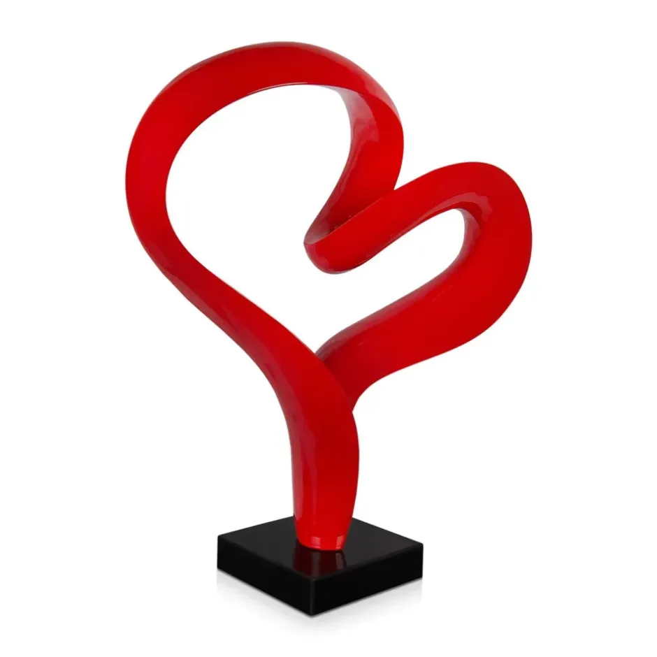 Statues & Sculptures Table Top|Contemporary^Love Flux 46cm Red Resin Indoor Sculpture