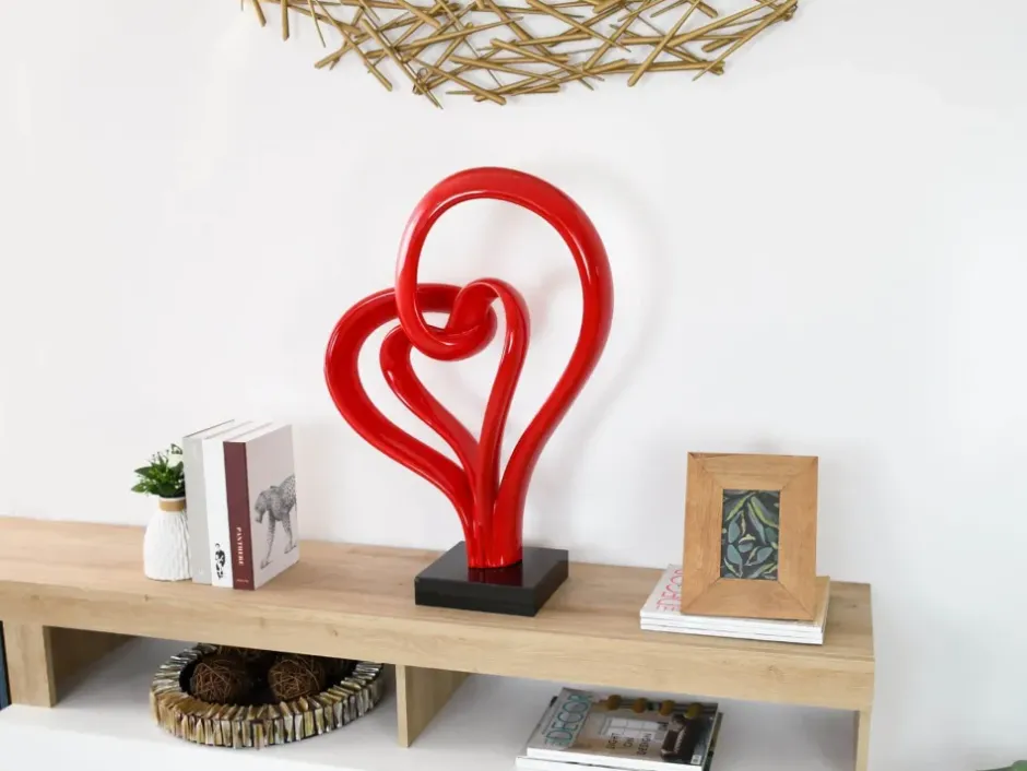Statues & Sculptures Floor Standing|Abstract^Love Fusion 73cm Red Resin Indoor Sculpture