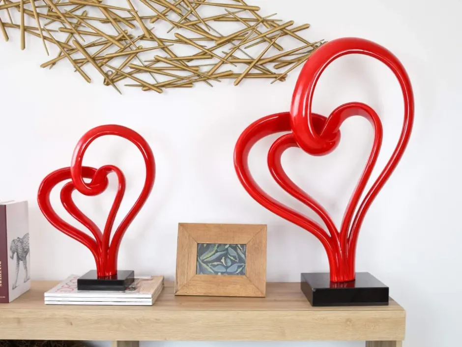 Statues & Sculptures Floor Standing|Abstract^Love Fusion 73cm Red Resin Indoor Sculpture